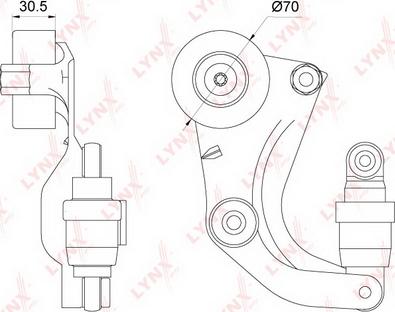 LYNXauto PT-3179 - Belt Tensioner, v-ribbed belt autospares.lv