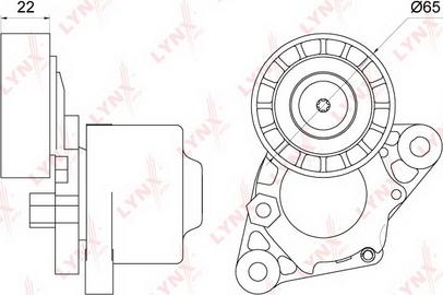 LYNXauto PT-3251 - Belt Tensioner, v-ribbed belt autospares.lv