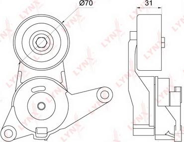 LYNXauto PT-3283 - Belt Tensioner, v-ribbed belt autospares.lv