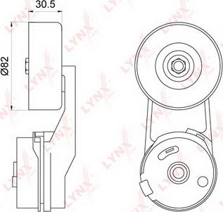 LYNXauto PT-3234 - Belt Tensioner, v-ribbed belt autospares.lv