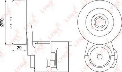 LYNXauto PT-3232 - Belt Tensioner, v-ribbed belt autospares.lv