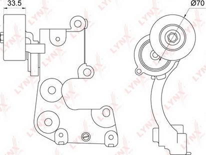 LYNXauto PT-3223 - Belt Tensioner, v-ribbed belt autospares.lv