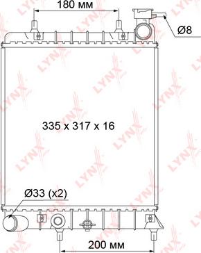 LYNXauto RB-1046 - Radiator, engine cooling autospares.lv