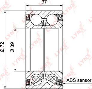 LYNXauto WB-1425 - Wheel hub, bearing Kit autospares.lv