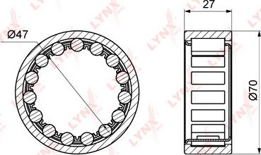 LYNXauto WB-1085 - Wheel hub, bearing Kit autospares.lv