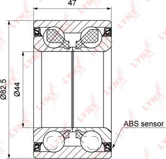 LYNXauto WB-1190 - Wheel hub, bearing Kit autospares.lv