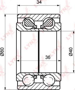 LYNXauto WB-1100 - Wheel hub, bearing Kit autospares.lv