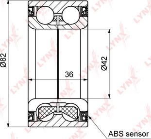 LYNXauto WB-1185 - Wheel hub, bearing Kit autospares.lv