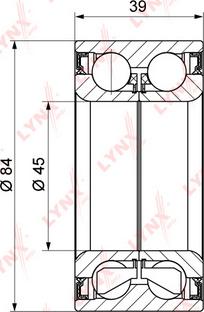 LYNXauto WB-1368 - Wheel hub, bearing Kit autospares.lv