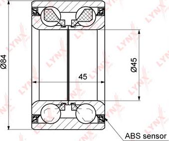 LYNXauto WB-1363 - Wheel hub, bearing Kit autospares.lv