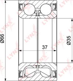 LYNXauto WB-1375 - Wheel hub, bearing Kit autospares.lv