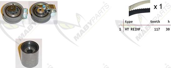 Mabyparts OBK010442 - Timing Belt Set autospares.lv