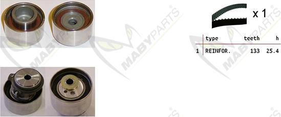 Mabyparts OBK010451 - Timing Belt Set autospares.lv