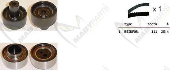 Mabyparts OBK010409 - Timing Belt Set autospares.lv