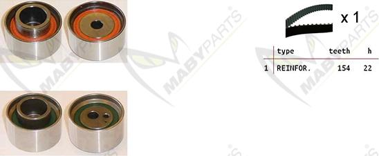 Mabyparts OBK010481 - Timing Belt Set autospares.lv