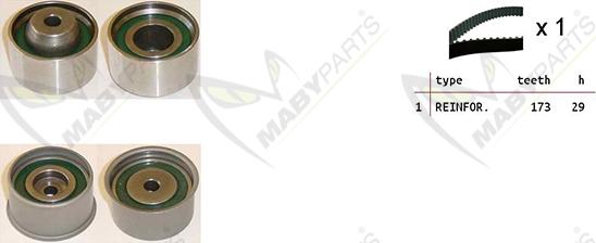 Mabyparts OBK010482 - Timing Belt Set autospares.lv