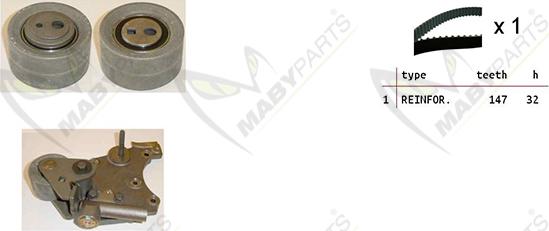 Mabyparts OBK010430 - Timing Belt Set autospares.lv