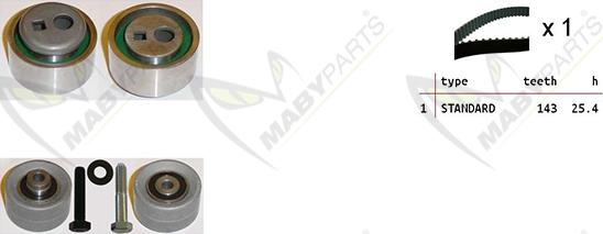 Mabyparts OBK010438 - Timing Belt Set autospares.lv