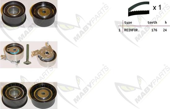 Mabyparts OBK010425 - Timing Belt Set autospares.lv
