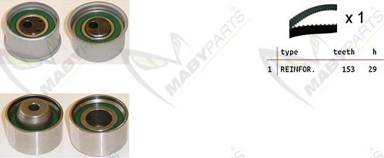 Mabyparts OBK010509 - Timing Belt Set autospares.lv
