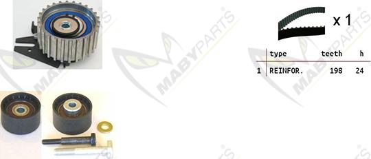 Mabyparts OBK010098 - Timing Belt Set autospares.lv