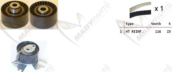 Mabyparts OBK010093 - Timing Belt Set autospares.lv