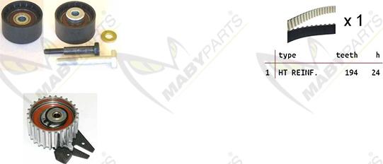 Mabyparts OBK010040 - Timing Belt Set autospares.lv