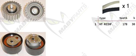 Mabyparts OBK010047 - Timing Belt Set autospares.lv