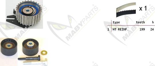 Mabyparts OBK010053 - Timing Belt Set autospares.lv