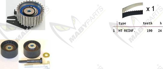 Mabyparts OBK010065 - Timing Belt Set autospares.lv