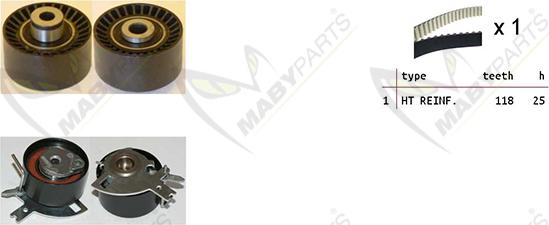 Mabyparts OBK010089 - Timing Belt Set autospares.lv
