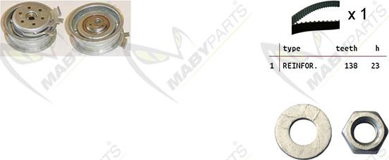 Mabyparts OBK010084 - Timing Belt Set autospares.lv