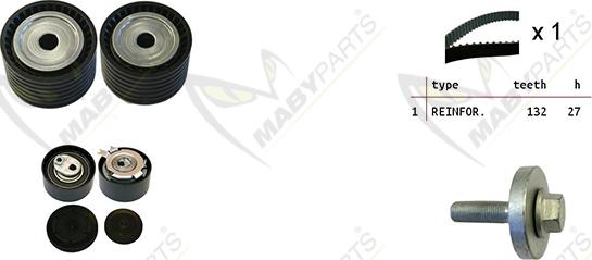 Mabyparts OBK010086 - Timing Belt Set autospares.lv