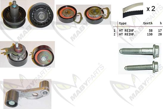 Mabyparts OBK010080 - Timing Belt Set autospares.lv