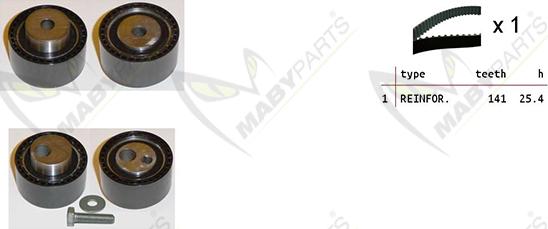 Mabyparts OBK010071 - Timing Belt Set autospares.lv