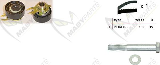 Mabyparts OBK010165 - Timing Belt Set autospares.lv