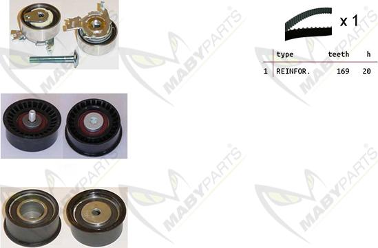 Mabyparts OBK010163 - Timing Belt Set autospares.lv