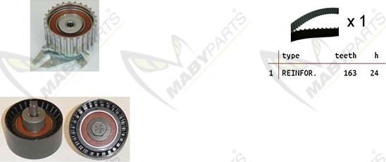 Mabyparts OBK010119 - Timing Belt Set autospares.lv