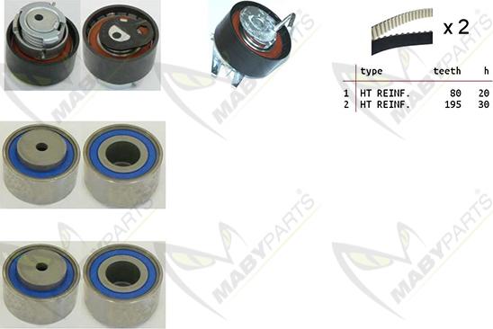 Mabyparts OBK010180 - Timing Belt Set autospares.lv