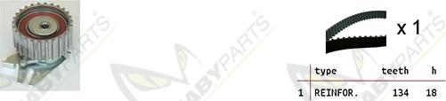 Mabyparts OBK010187 - Timing Belt Set autospares.lv