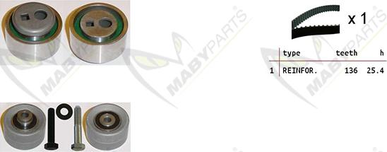 Mabyparts OBK010139 - Timing Belt Set autospares.lv