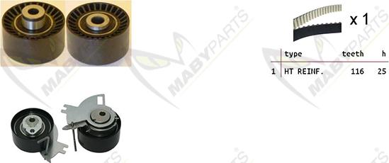 Mabyparts OBK010131 - Timing Belt Set autospares.lv