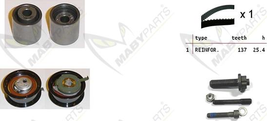 Mabyparts OBK010123 - Timing Belt Set autospares.lv