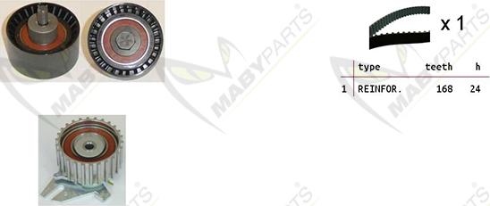 Mabyparts OBK010174 - Timing Belt Set autospares.lv