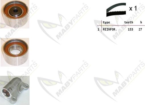 Mabyparts OBK010341 - Timing Belt Set autospares.lv