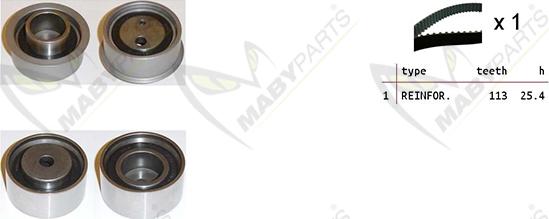 Mabyparts OBK010348 - Timing Belt Set autospares.lv