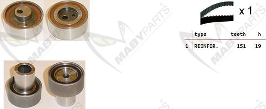 Mabyparts OBK010359 - Timing Belt Set autospares.lv