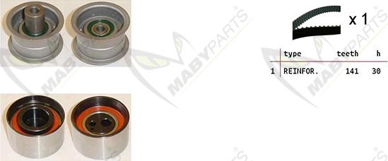 Mabyparts OBK010369 - Timing Belt Set autospares.lv