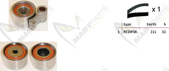Mabyparts OBK010307 - Timing Belt Set autospares.lv