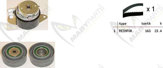 Mabyparts OBK010316 - Timing Belt Set autospares.lv